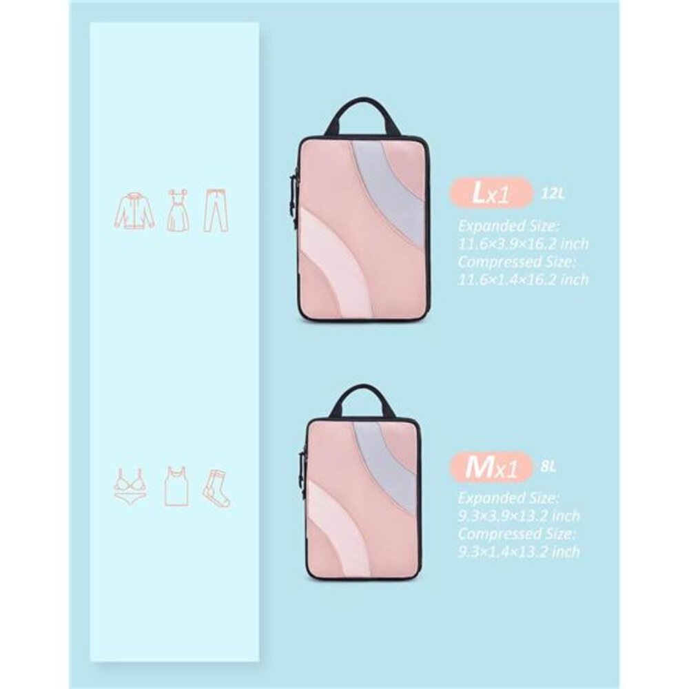 Compression Packing Cubes, 6 Set/4 Set/2 Set Travel Packing Cubes for Carry on - Picture 2 of 7